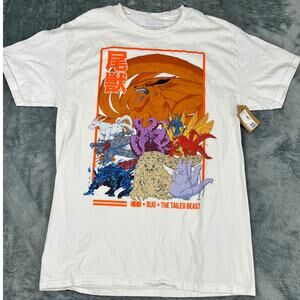 Naruto Shippuden Tailed Beast Collection T-Shirt Men's Medium White Anime